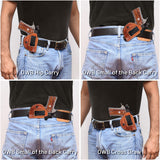 IWB / OWB 4 in 1 Leather Holster for Most 1911's 4"