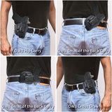 IWB / OWB 4 in 1 Leather Holster for Glock Full Size 9 mm .40 S&W