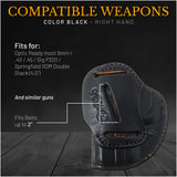 IWB / OWB 4 in 1 Leather Holster for Glock 19 19X .40 .45 Sig P320