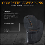 IWB / OWB 4 in 1 Leather Holster for  Glock 19 19X Sig P320