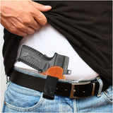 IWB / OWB 4 in 1 Leather Holster for  Glock 19 19X Sig P320