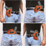 IWB / OWB 4 in 1 Leather Holster for  Glock 19 19X Sig P320