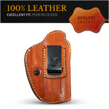 IWB / OWB 4 in 1 Leather Holster for  Glock 19 19X Sig P320