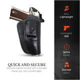 IWB Suede Leather Holster for 1911-4"/5", .45 no rail, Glock 48