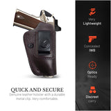 IWB Suede Leather Holster for 1911-4"/5", .45 no rail, Glock 48