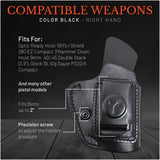 IWB Suede Leather Holster for 1911, Shield 380 EZ Compact 3"