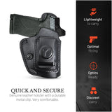 IWB Suede Leather Holster for 1911, Shield 380 EZ Compact 3"
