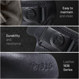 IWB Suede Leather Holster for 1911, Shield 380 EZ Compact 3"