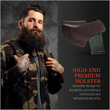 IWB Suede Leather Holster for 1911, Shield 380 EZ Compact 3"