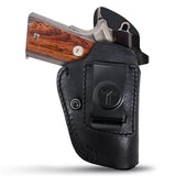 IWB Suede Leather Holster for 1911, Shield 380 EZ, Glock 19