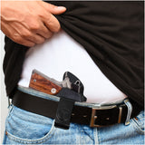 IWB Suede Leather Holster for 1911, Shield 380 EZ, Glock 19