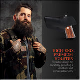 IWB Suede Leather Holster for 1911, Shield 380 EZ, Glock 19