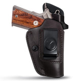 IWB Suede Leather Holster for 1911, Shield 380 EZ, Glock 19