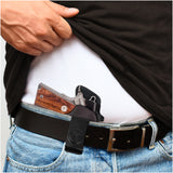 IWB Suede Leather Holster for 1911, Shield 380 EZ, Glock 19