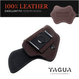 IWB Suede Leather Holster for 1911, Shield 380 EZ, Glock 19