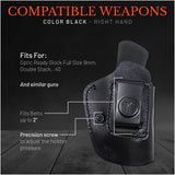 IWB Suede Leather Holster for Glock 17 / 22, Double Stack