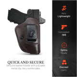 IWB Suede Leather Holster for Glock 17 / 22, Double Stack
