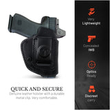 IWB Suede Leather Holster for Glock 19, 19X, 23, 43, 43X