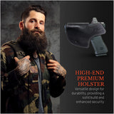 IWB Suede Leather Holster for Glock 19, 19X, 23, 43, 43X