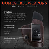 IWB Suede Leather Holster for Glock 19, 19X, 23, 43, 43X