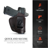 IWB Suede Leather Holster for Glock 19, 19X, 23, 43, 43X