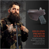 IWB Suede Leather Holster for Glock 19, 19X, 23, 43, 43X