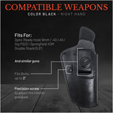 IWB Suede Leather Holster for Sig P320, Springfield XDM (5.5")