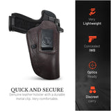 IWB Suede Leather Holster for Sig P320, Springfield XDM (5.5")