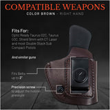 IWB Suede Leather Holster for Shield 9mm, Taurus G2C / G3C