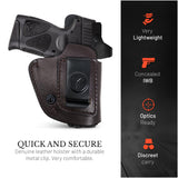 IWB Suede Leather Holster for Shield 9mm, Taurus G2C / G3C