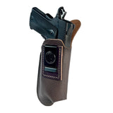 1791 Light Bearing and Optic Ready Fair Chase Deer Skin Holster for Glock 17. 19 - Size 4L Brown