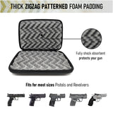 Deluxe Thermofoil Pistol Case for Handguns by Houston | Shock Absorbent Gun Carrying Case