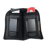 IWB Double Magazine & Multi Use Holster - by Houston - Concealment Clip Fits Most Small 380/22/25 Caliber Like Glock 42, Keltec, Ruger, BG (Double Small Single Stack .380/.22 /.25 Cal)