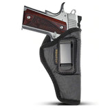 IWB Gun Holster by Houston - ECO Leather Concealed Carry Soft Material | Suede Interior for Maximum Protection | FITS 1911 45", Browning 9 mm
