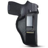 IWB TUCKABLE Gun Holster by Houston - ECO Leather Concealed Carry Soft Material | Fits Sig P250 Sub Comp, P320 Sub Comp, 224 | FNS 9C | XD Mod. 2-3" 40 & 45 | XD9 Sub Comp | Glock 30/30S/39