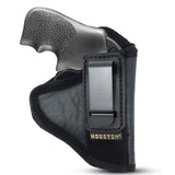 IWB Revolver Holster by Houston - Tuckable ECO Leather Concealed Carry Soft Material | Suede Interior | Fits: Any 38 J Frames | S&W Revolvers | Charter Arms | Rossi 38 | Taurus BG LCR