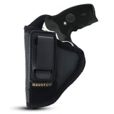 IWB TUCKABLE Revolver Holster by Houston - ECO Leather Concealed Carry Soft Material | Suede Interior for Protection | Fits Any 38 J Frames, S&W, Charter Arms, Rossi 38, Taurus,BG,LCR