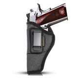 IWB Gun Holster by Houston - ECO Leather Concealed Carry Soft Material | Suede Interior for Maximum Protection | FITS 1911 45", Browning 9 mm