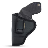 IWB Revolver Holster by Houston - ECO Leather Concealed Carry Soft | Suede Interior for Maximum Protection | FITS: Revolvers K, L, M & N Frames | Taurus Judge | 5 & 6 Shots | 2.5" to 3" Barrel