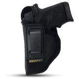 IWB TUCKABLE Gun Holster by Houston - ECO Leather Concealed Carry Soft Material | Suede Interior for Protection | Fits: S&W Bodyguard,Taurus TCP, Sig P238, Jimenez JA, PPK380.Ruger LCP II