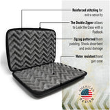 Deluxe Thermofoil Pistol Case for Handguns Up to 4" by Houston Gun Holsters | Revolver Handgun Compact Locking Case