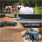 Deluxe Thermofoil Pistol Case for Handguns Up to 4" by Houston Gun Holsters | Revolver Handgun Compact Locking Case