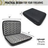 Deluxe Thermofoil Pistol Case for Handguns Up to 4" by Houston Gun Holsters | Revolver Handgun Compact Locking Case