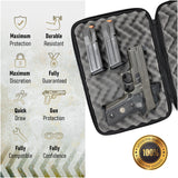 Deluxe Thermofoil Pistol Case for Handguns Up to 4" by Houston Gun Holsters | Revolver Handgun Compact Locking Case