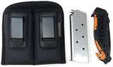 IWB Magazine and Multi Use Holster - by Houston -Concealment Inside The Waist / W Metal Clip Fits Most Single Stack 45 Cal. Like 1911 (Double Large Single Stack 9mm / .40 / .45 Cal)