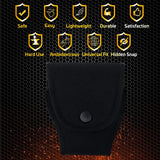 Black Nylon Handcuff Case Pouch - Holder with Secure Snap & Belt Loop by Houston Made of Nylon | Universal Fit | Can be use with Duty Belt and Concealed