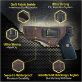 IWB 1911 Gun Holster by Houston - ECO Leather Concealed Carry Soft Material | Suede Interior for Maximum Protection | FITS 1911 4" Barrel Length, Browning 1911 HP, Colt Commander 1911