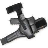 Ankle Gun Holster Concealed Carry - by Houston | Eco Leather | Fits: Glock 26/27 / 33, S&W M&P Shield, Springfield XDS, Most Compacts 9/40 mm | Concealed and Comfortable to use.