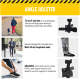 Ankle Gun Holster Concealed Carry - by Houston | Eco Leather | Fits: Most Small 380, Keltec, Ruger LCP, S&W BG, Taurus TCP, Jimenez J.A, Sig P238, Diamond Back | Comfortable to use.