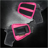 IWB and Outside Gun Holster - by Houston - Pink ECO Leather Concealed Carry Soft Material | Suede Interior for Protection | Fits: S&W Bodyguard,Taurus TCP, Sig P238, Jimenez JA, PPK 380.Ruger LCP II